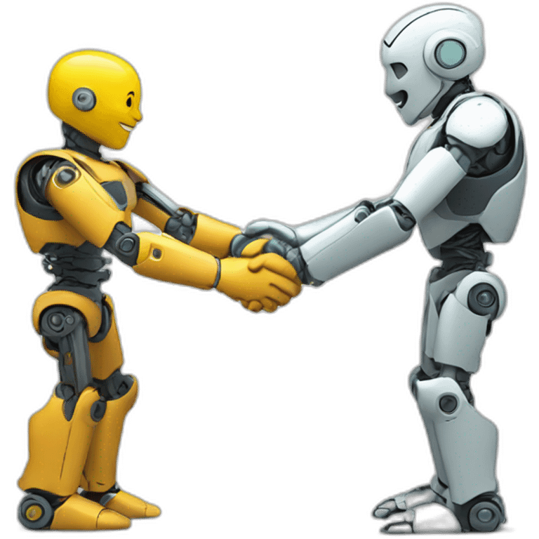 human and robot handshake emoji