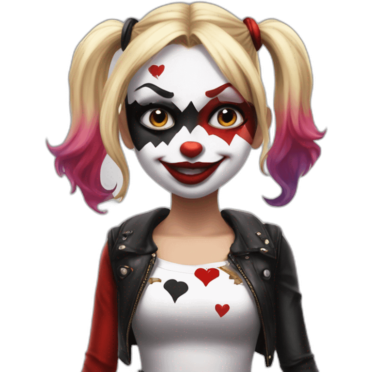 Harley Quinn mandando beso emoji