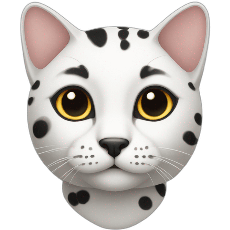 white black large spot cat emoji