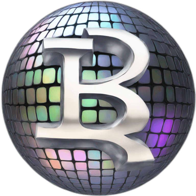 r letter in a discoball emoji