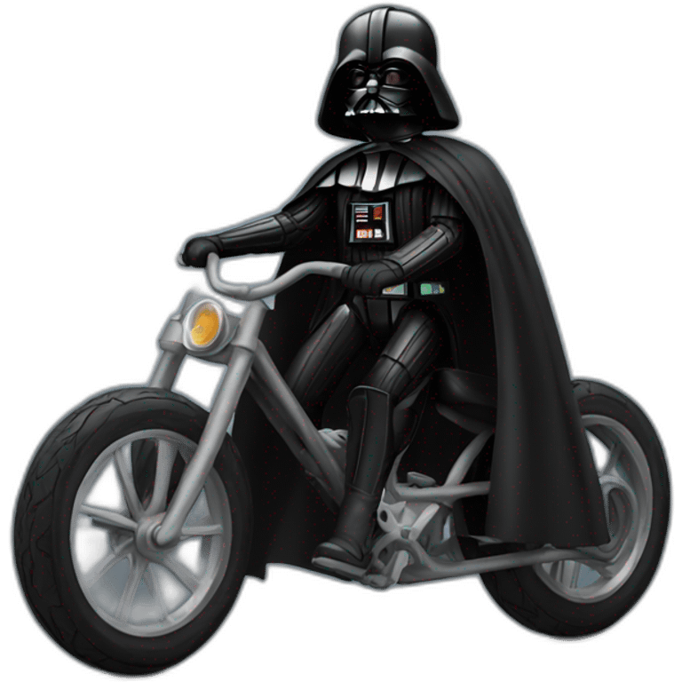 dark vador in bike emoji