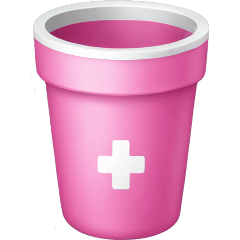 Pink medicine cup emoji