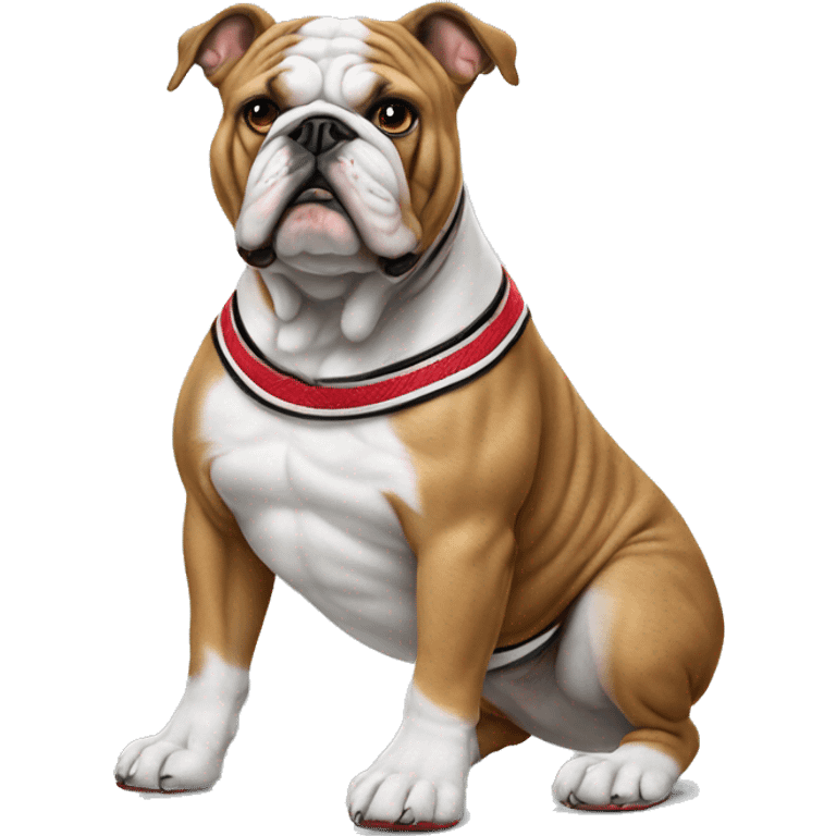 Bulldog wearing air jordans emoji