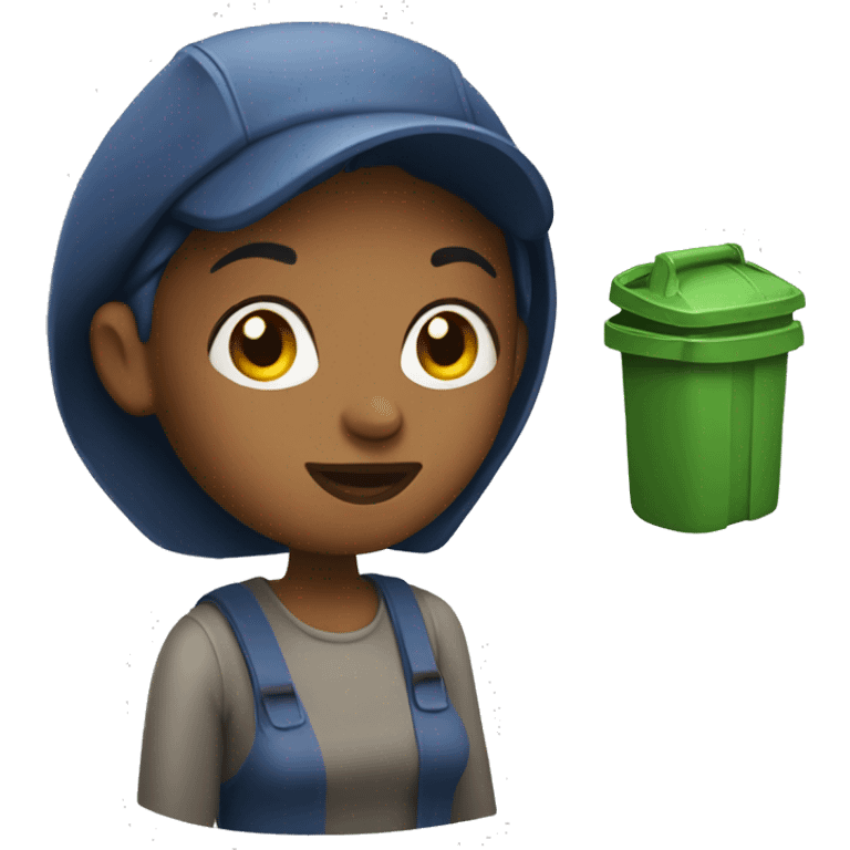 Garbage collecting woman emoji