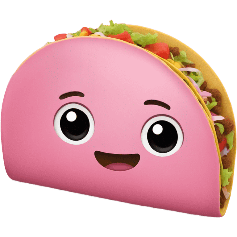 A taco wrapped in plain pink paper  emoji