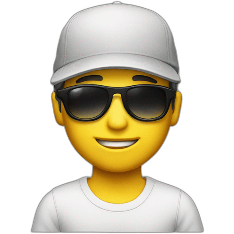 boy with capback and sunglass emoji