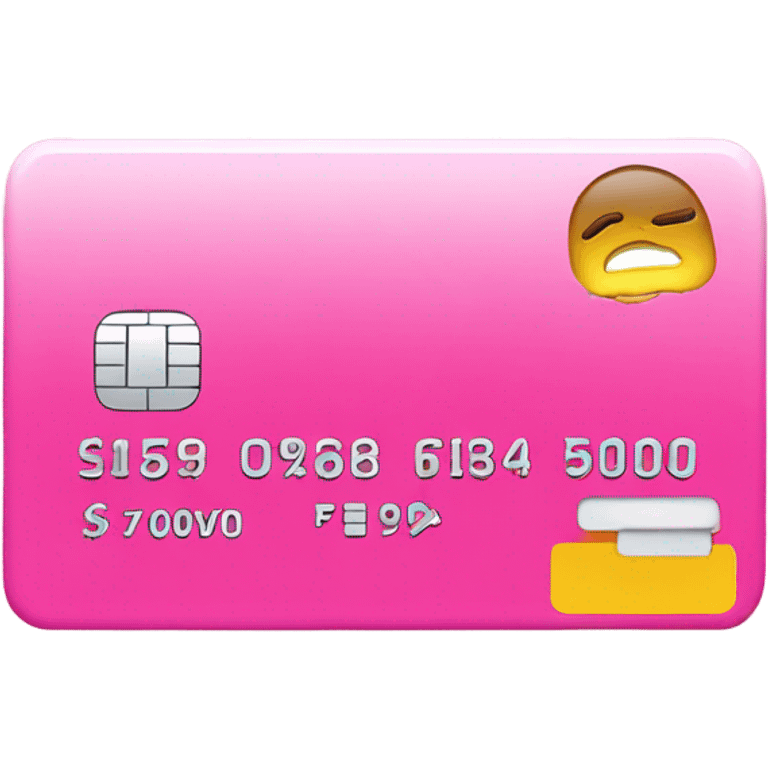 pink credit or debit card emoji