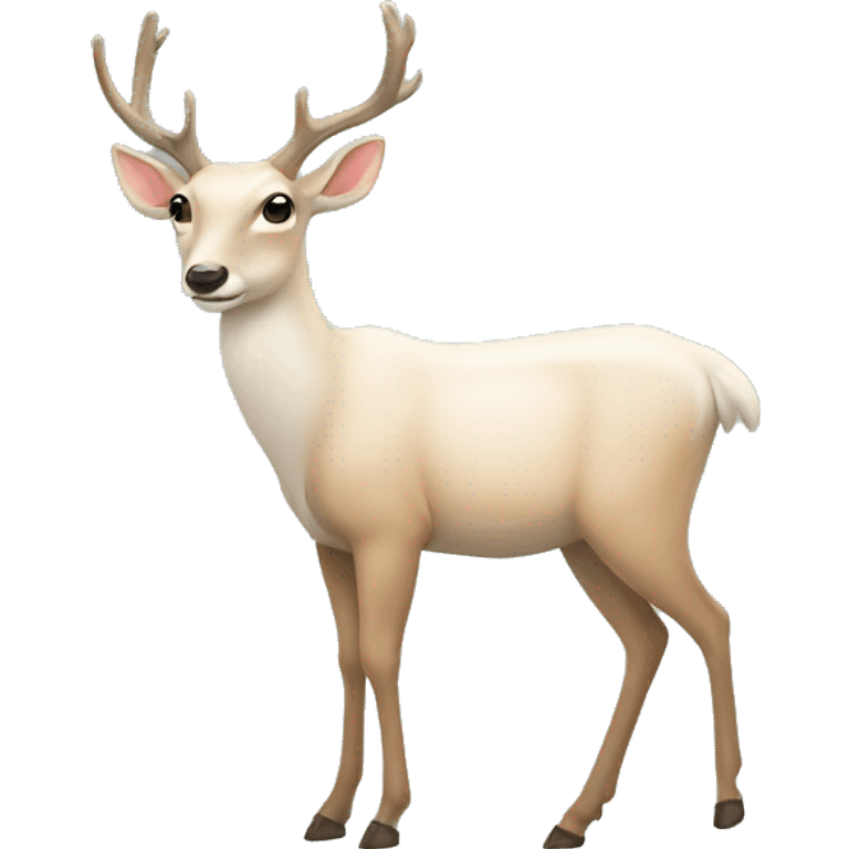 White male deer emoji