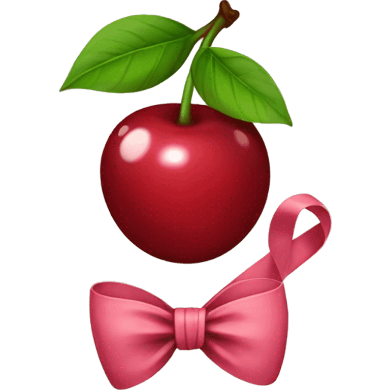 cherry with bow emoji