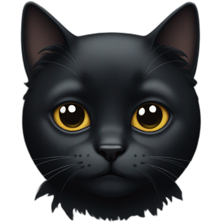 Sad black cat emoji