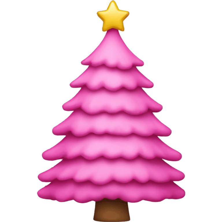 Pink Christmas tree  emoji