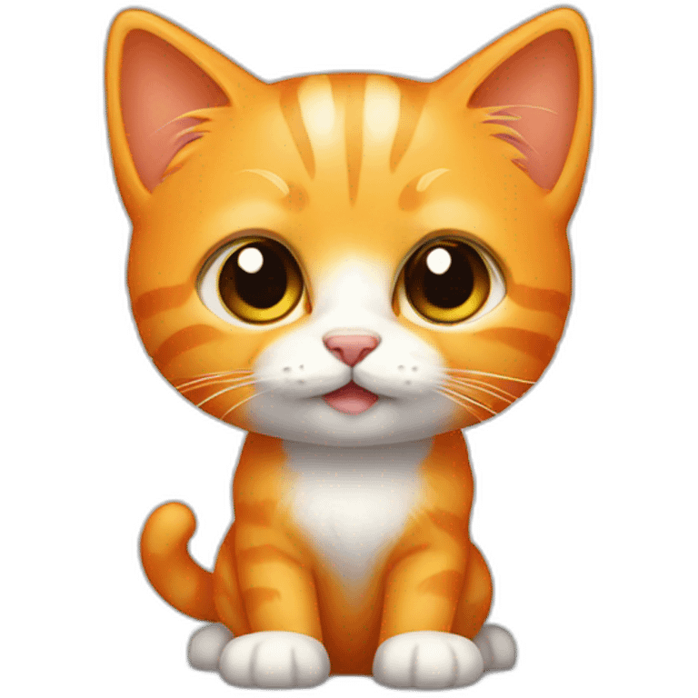 Orange standing kitten  emoji