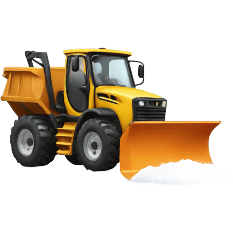 White skin man driving a snow plow emoji