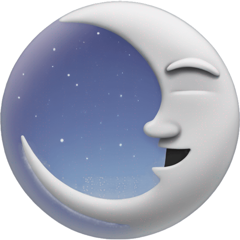 moon on the sky background emoji