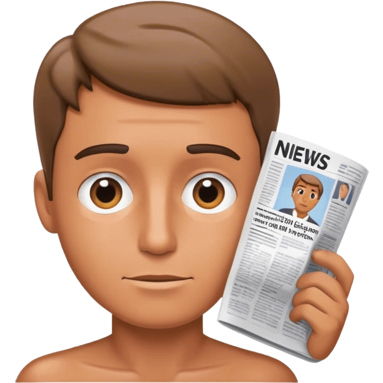 a man which dont truth news what create by AI emoji