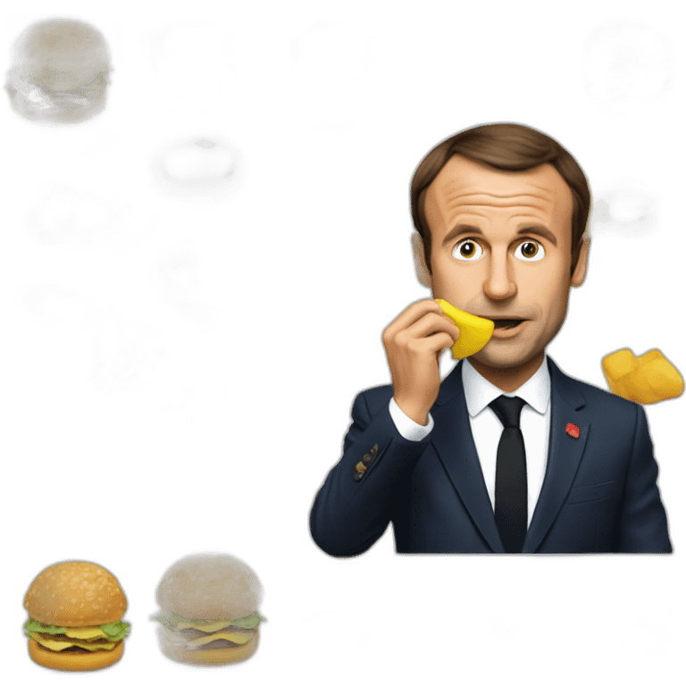 Macron qui mange  emoji