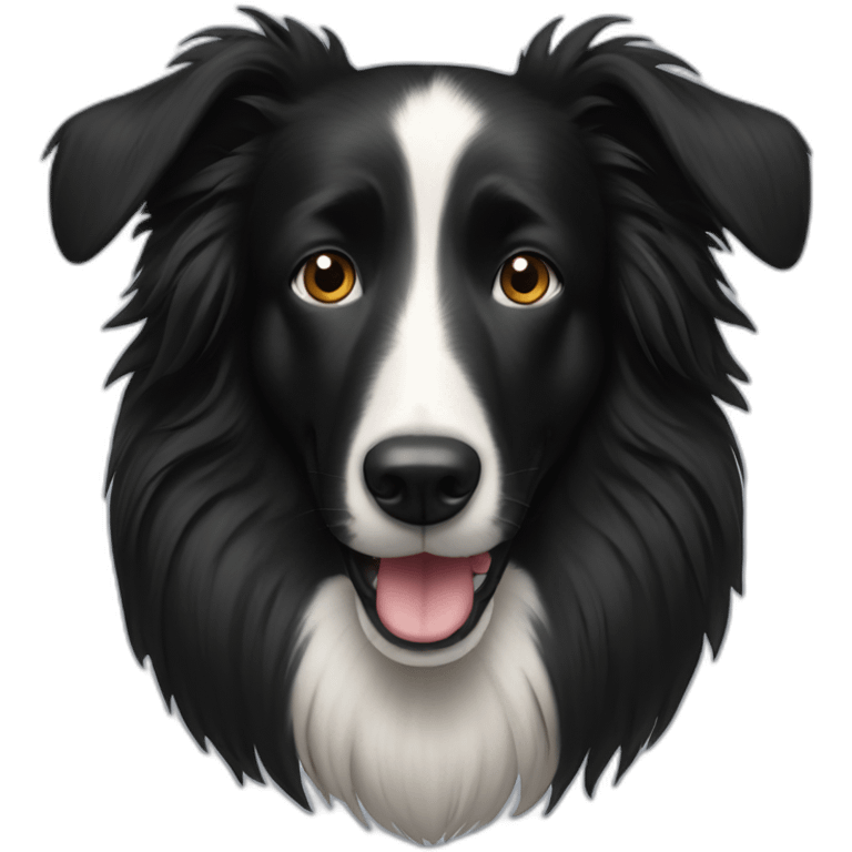 all black collie ears up emoji