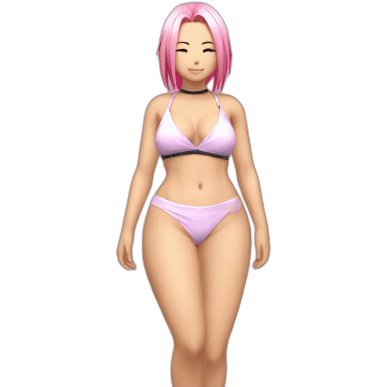 sakura haruno full body pawg micro bikini back focus emoji