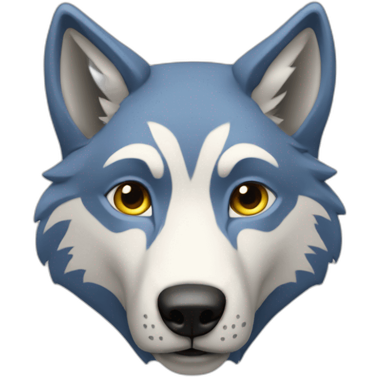 Loup bleu emoji