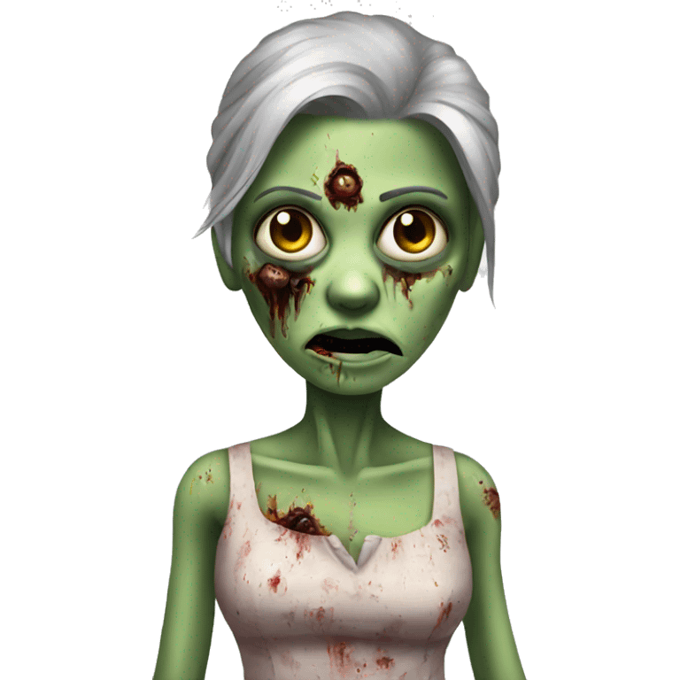 Zombie in dress emoji