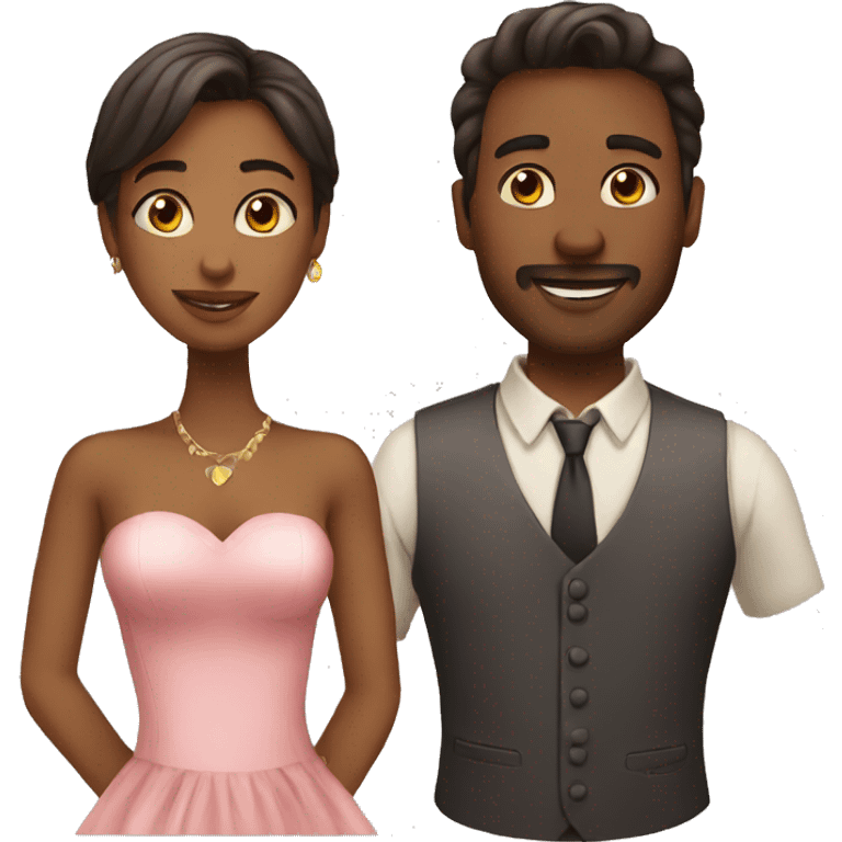 man and women romantic emoji