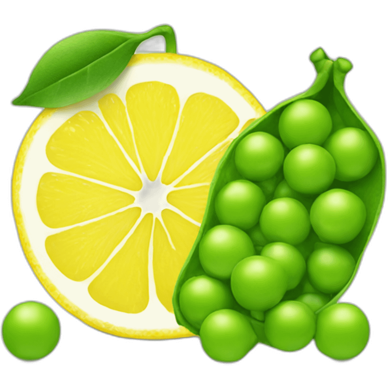 Lemon and peas emoji