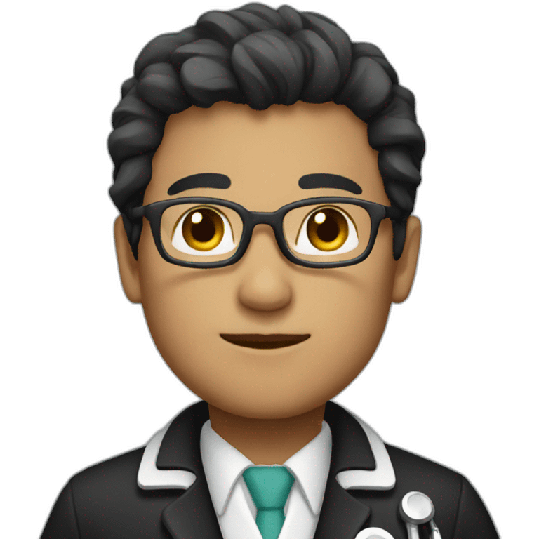 Doctor wearing black coat emoji