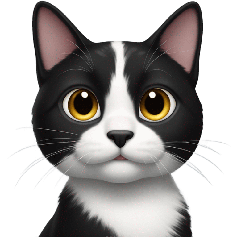 Black and white cat  emoji