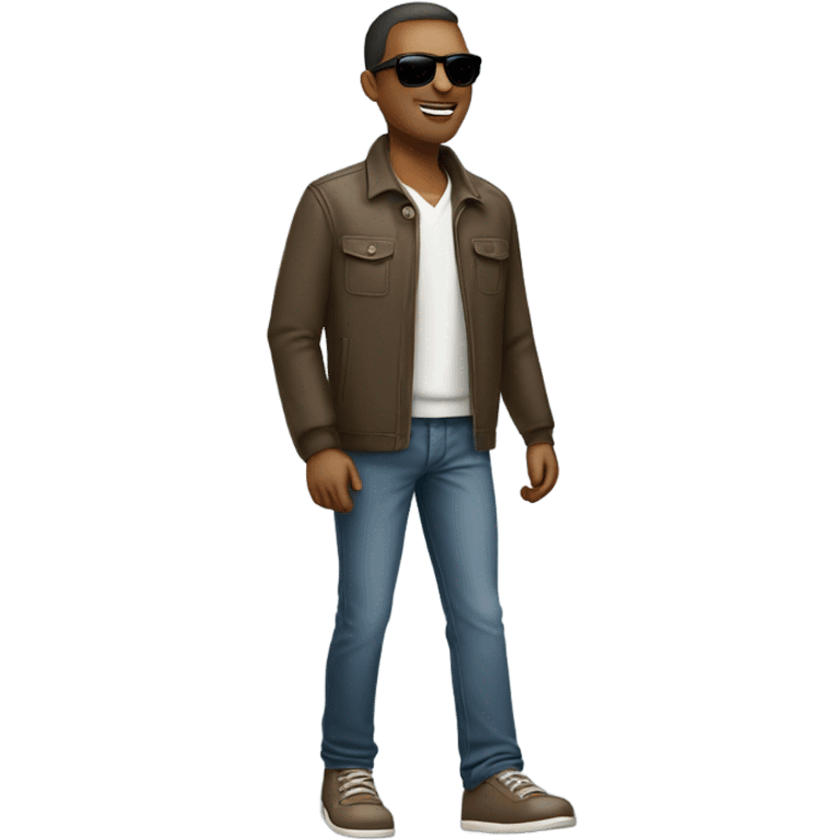 A cool guy walking  emoji