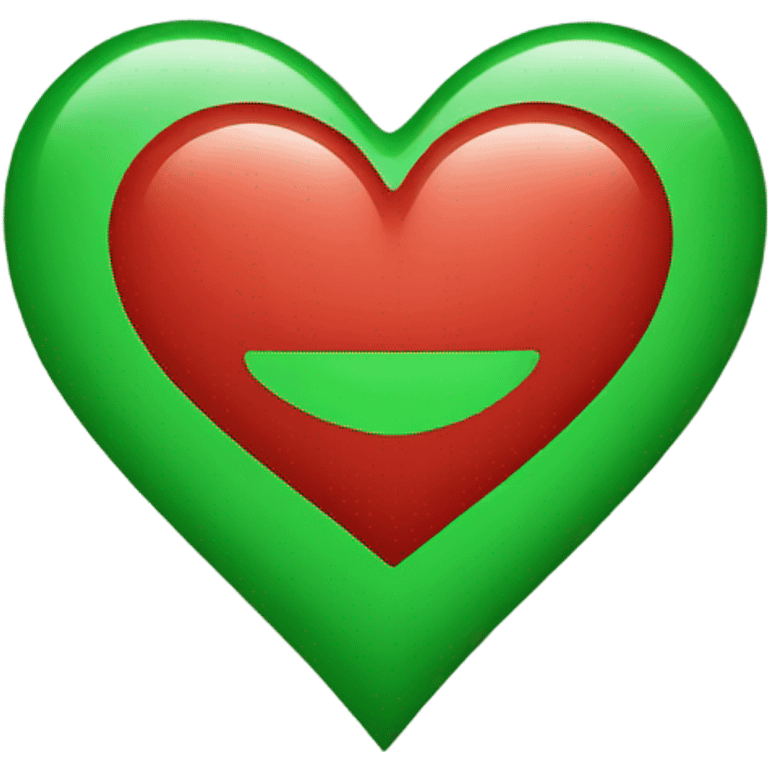 Red and green heart emoji