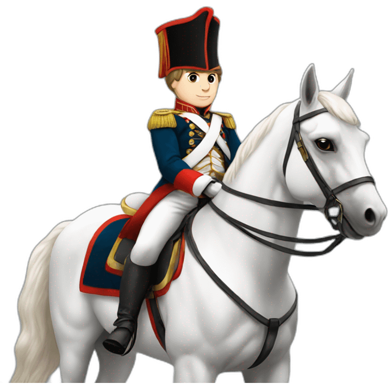 young napoleon on white horse emoji