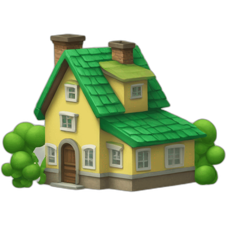 Luigi building a house emoji