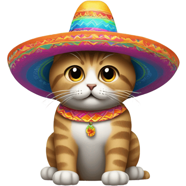 Cat in sombrero emoji