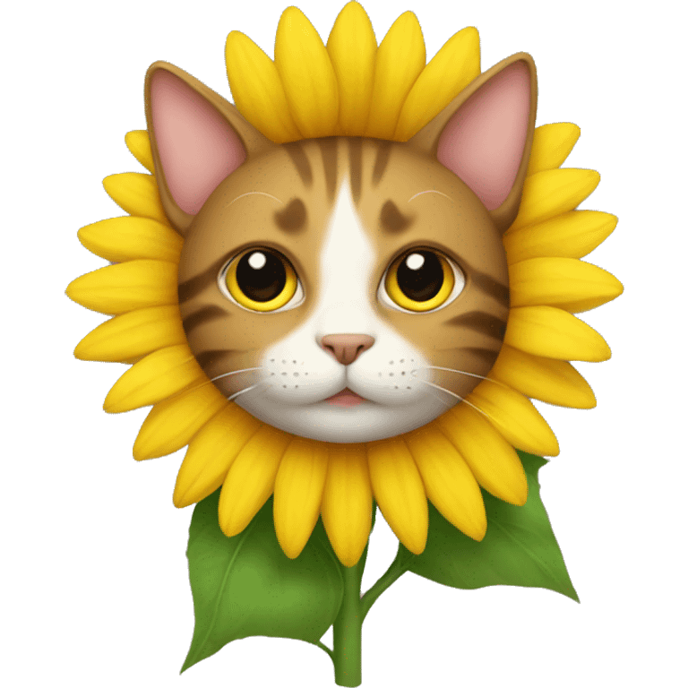 cat in a sunflower costume emoji