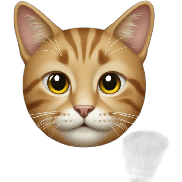 Cat artist with a brush emoji