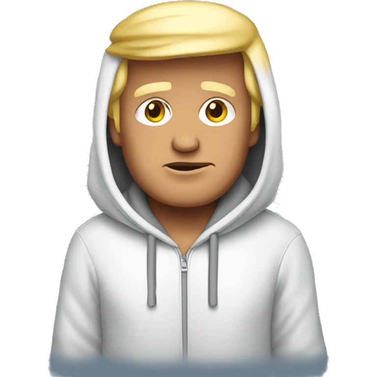 Donald Trump wearing a hoodie emoji