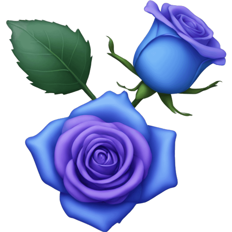 Blu and purple rose  emoji