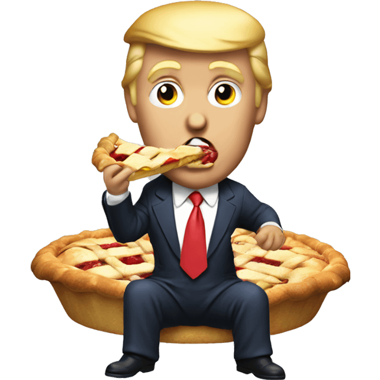 Donald trump eating pie emoji