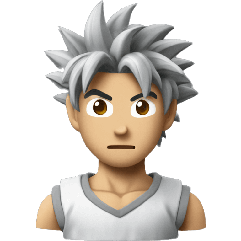 imagine goku as a 3D editor with a gray aipon computer
 emoji