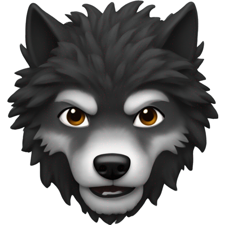 Black Stark of stark  wolf emoji