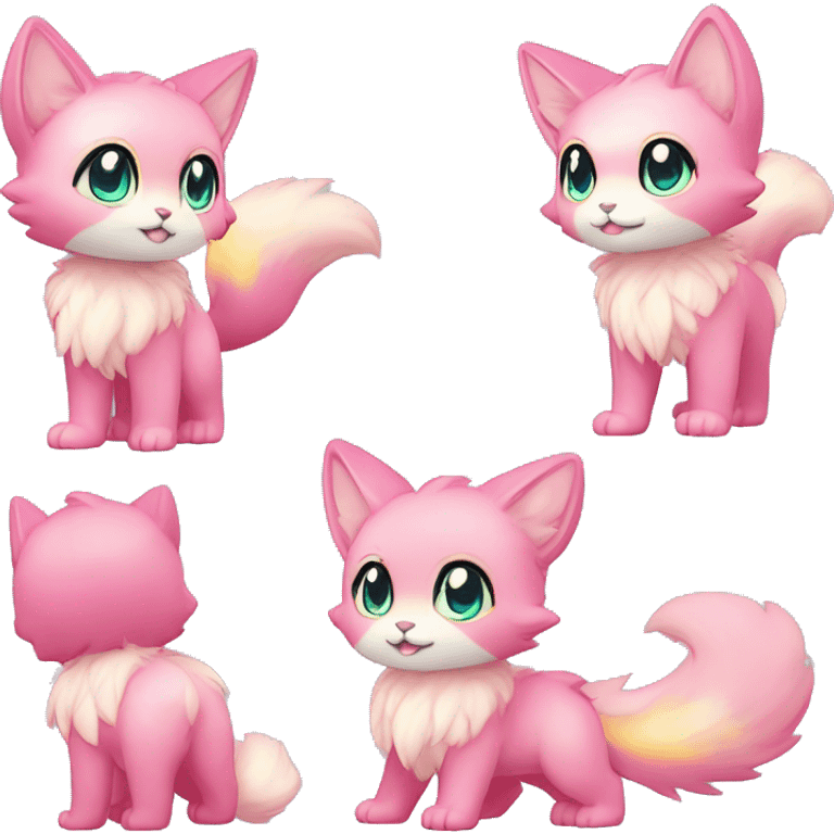  High quality Cute Cool Kawaii edgy Pretty Chibi Fur-Sona Shiny Colorful Sparkly Fakemon Full Body emoji