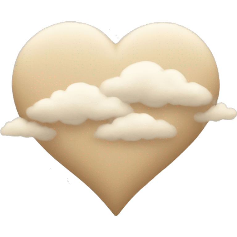 beige heart + cloud emoji