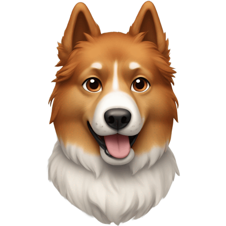 Dog Eurasian redhead and White  emoji