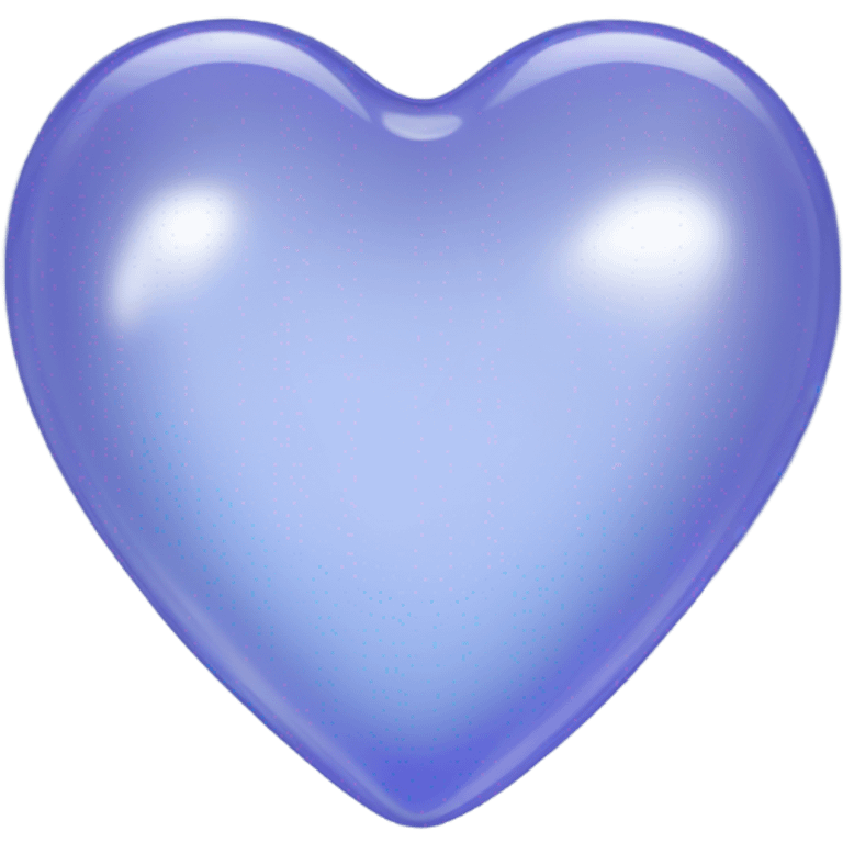 Soft periwinkle glass heart  emoji