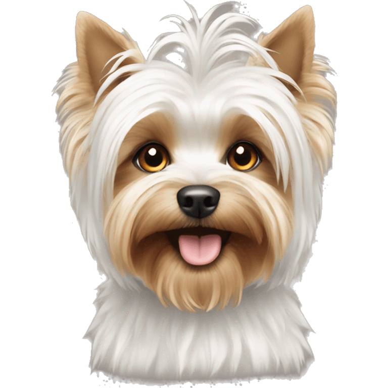 White fluffy yorkie dog emoji