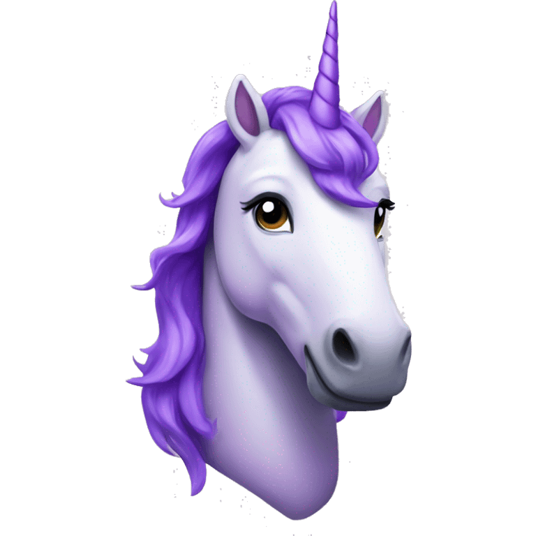 Purple unicorn  emoji