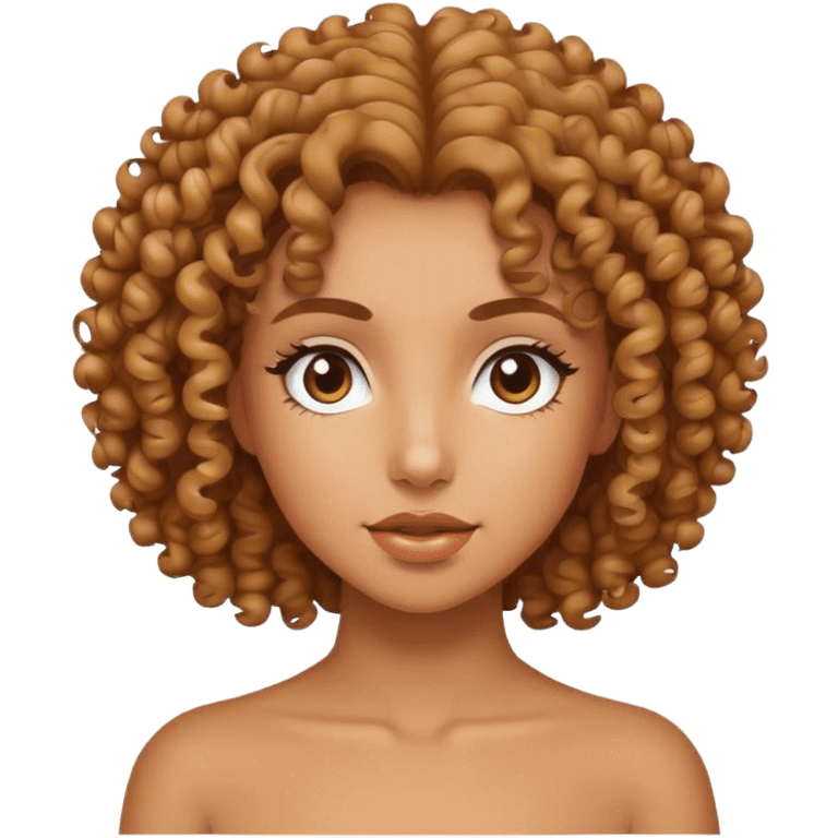 Curly hair girl emoji