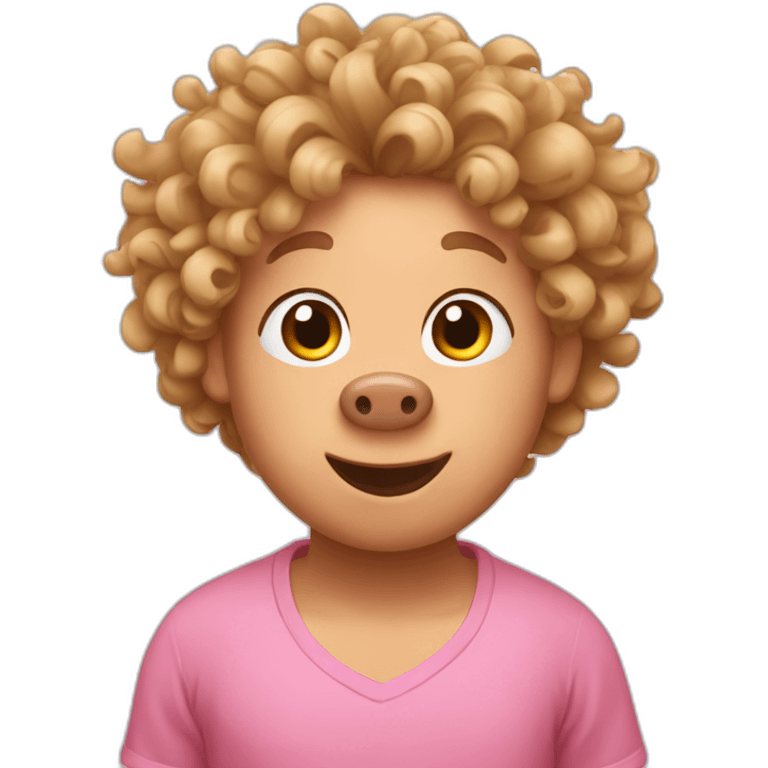 pig-with-curlyhair emoji