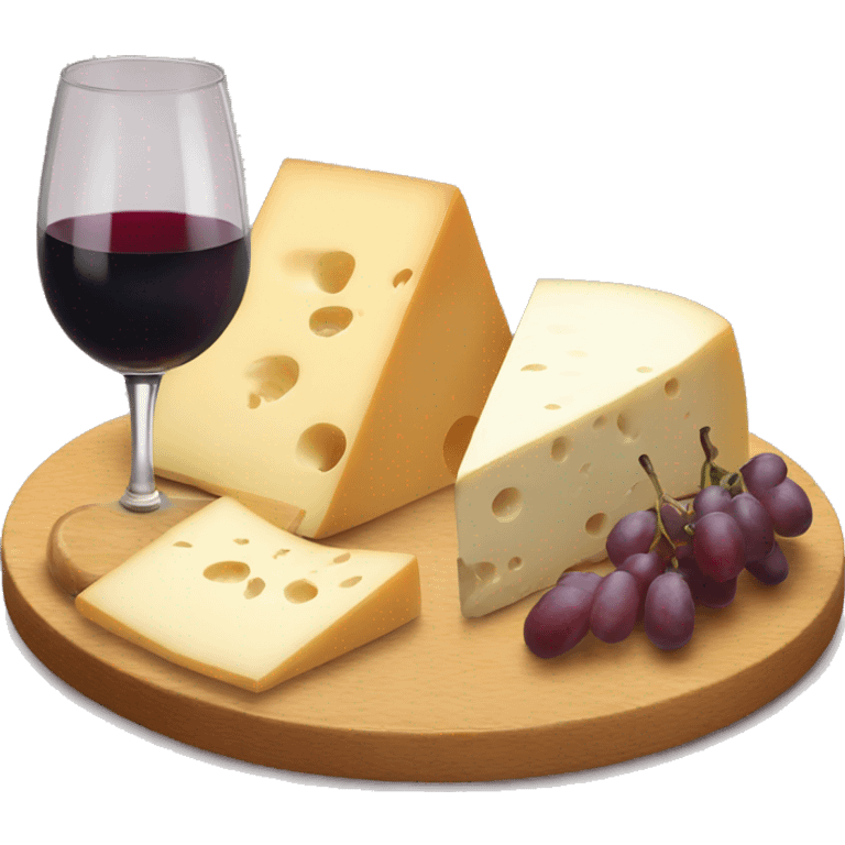 Cheese board and wine  emoji