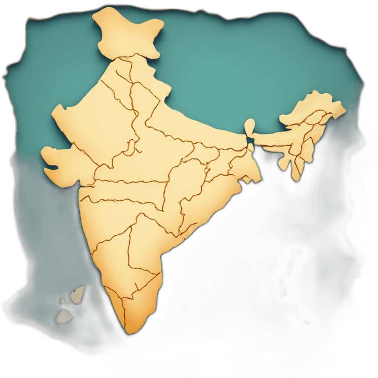 map showing undivided india emoji